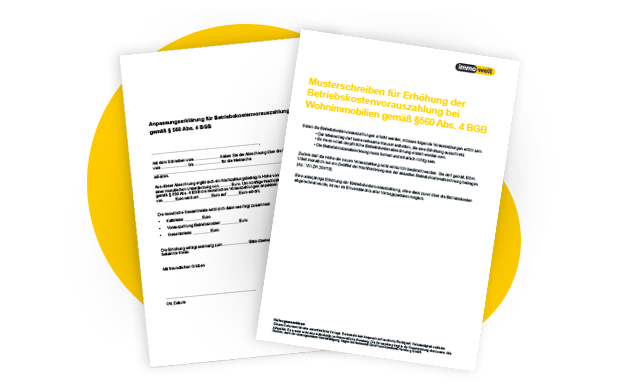 Betriebskostenvorauszahlung richtig erhöhen – inkl. Muster PDF